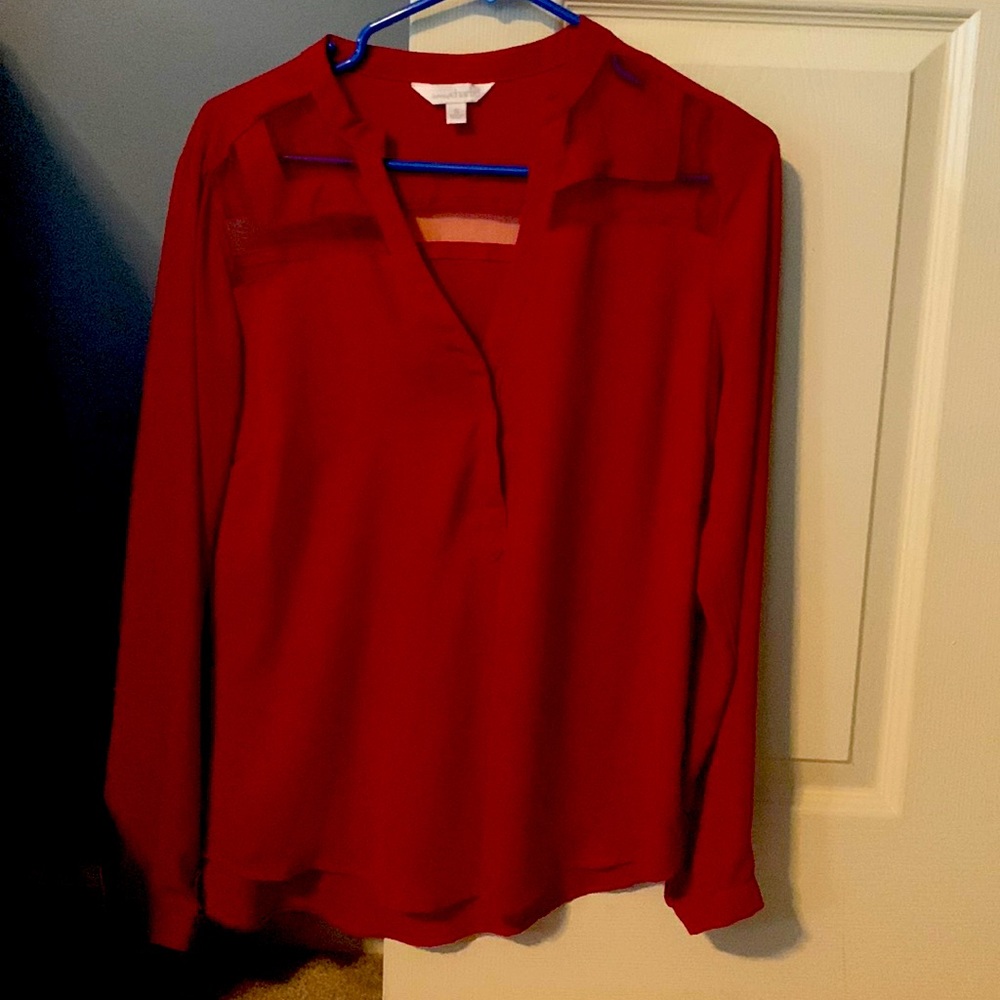 Charming Charlie half button work shirt